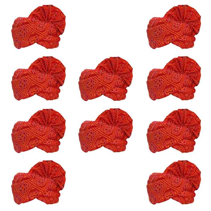 Krypmax Men's Jaipuri Print Barati Safa Turban/Pagri/Pagdi - Multicolour