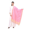 KRYPMAX Women's Silk Ethnic Dupatta (Pink, 2.25 Mtr Length)