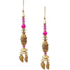 Krypmax Hanging Designer Tassel Latkan for Lehenga, Blouses, Dupatta, Art & Craft (Pink Pearl Design)