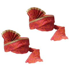 Krypmax Unisex Welcome Barati Pagri Combo (Jaipuri Print)