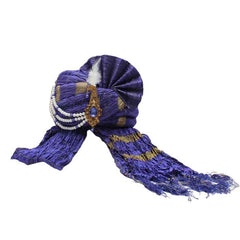KRYPMAX Groom's Dulha Pagdi with Dupatta(Stole) Combo for Men's Wedding, Royal Blue Colour (Pagri Size: 22 to 22.5 Inch)