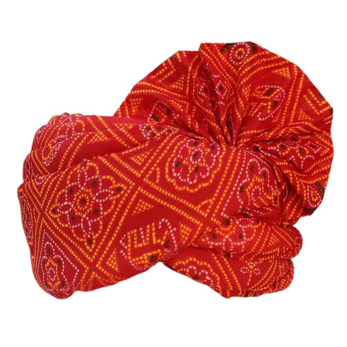 Krypmax Men's Jaipuri Print Barati Safa Turban/Pagri/Pagdi - Multicolour