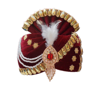 Maroon Colour Dulha Pagri