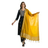 KRYPMAX Women's Silk Ethnic Dupatta (Yellow, 2.25 Mtr Length)