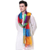 KRYPMAX Men's Silk Bandhani Ethnic Dupatta/Stole for Kurta(Multicolour, 2.4 Mtr Length)