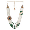 KRYPMAX Pearl Necklace Jewellery for Groom Five Line Dulha Moti Mala Haar for Men (PCN-014-031)