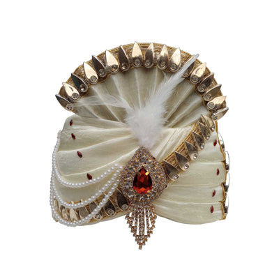 Off White Colour Dulha Pagri