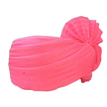Krypmax Wedding Barati Safa Turban/Pagri/Pagdi - for Men & Women (Pink Colour)