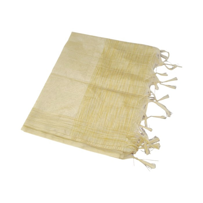 KRYPMAX Men's Silk Bandhani Ethnic Dupatta/Stole for Kurta(Biege Gold, 2.25 Mtr Length)
