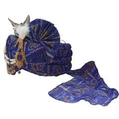 KRYPMAX Safa Turban Pagri for Groom, Wedding Jodhpuri Dulha Pagdi for Men (Royal Blue, Size: 22 to 22.5 Inch)