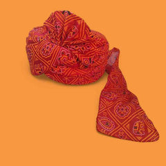 Krypmax Men's Jaipuri Print Barati Safa Turban/Pagri/Pagdi - Multicolour