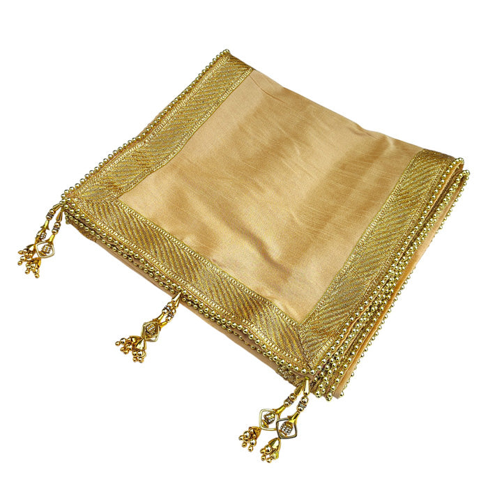 KRYPMAX Royal Groom's Safa Stole Set, Traditional Safa Pagri with Stole/Dupatta, Chiku Colour (Pagdi Size: 22.5)