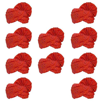 Krypmax Men's Jaipuri Print Barati Safa Turban/Pagri/Pagdi - Multicolour