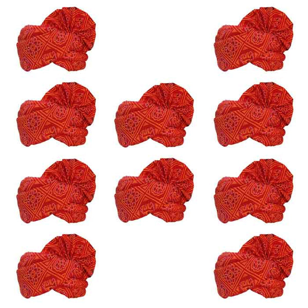 Krypmax Men's Jaipuri Print Barati Safa Turban/Pagri/Pagdi - Multicolour