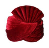 Krypmax Mens Solid Velvet Traditional Ethnic Safa/Turban/Pagdi/Pagri, Maroon (Size: 22 to 22.5 Inch)
